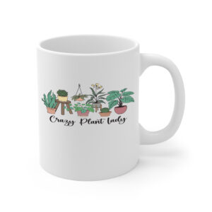 Crazy Plant Lady 2 White Mug Right