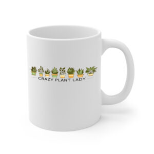 Crazy Plant Lady 3 White Mug Right