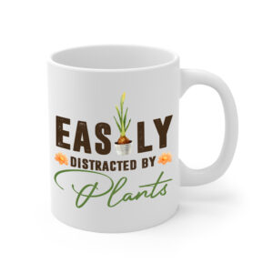 Easily Distracted By Plants White Mug Right