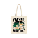 Father Mows Best Natural Tote Bag