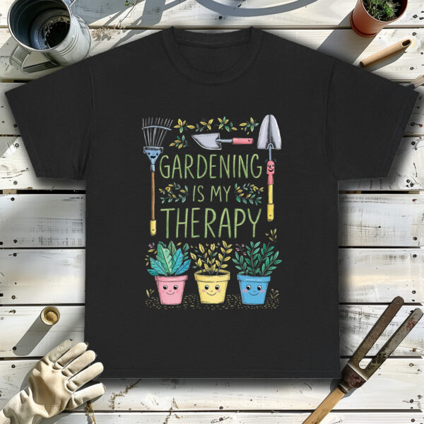Gardening-Is-My-Therapy-2-Black-T-Shirt.jpg