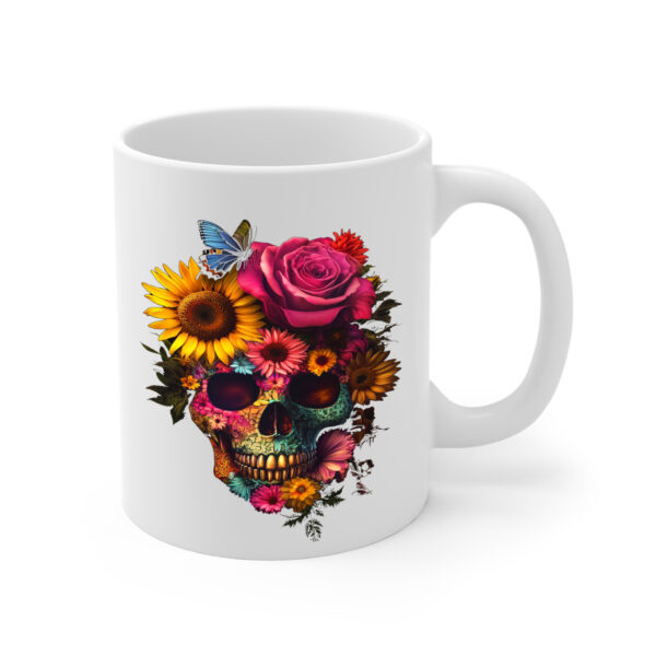 Gardening Skull White Mug Right
