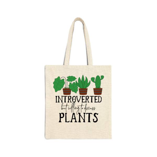 Introverted But Willing To Discuss Plants 2 Natural Tote Bag