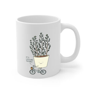 It's Leisure Thyme White Mug Right