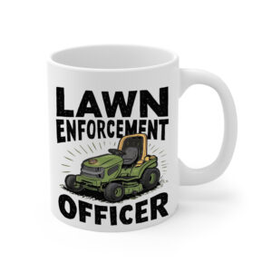 Lawn Enforcement White Mug Right