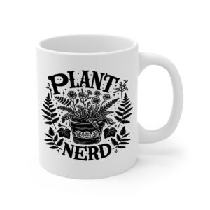 Plant Nerd White Mug Right