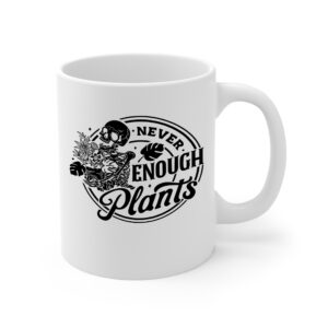 Skeleton Never Enought Plants 2 White Mug Right