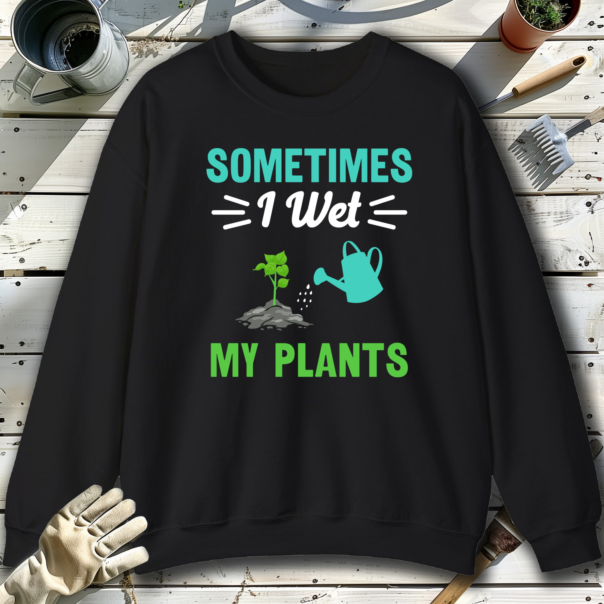 Sometimes-I-Wet-My-Plants-2-Black-Sweatshirt.jpg